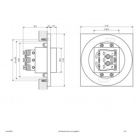 EVN LED Wandeinbauleuchte, IP44 LQ41840WD
