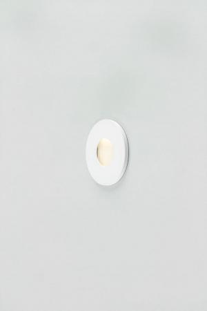 EVN LED Wandeinbauleuchte weiß IP44 12V/DC 0.6W 3000K warmweißem Licht feuchtraumgeeignet  EinbauØ55