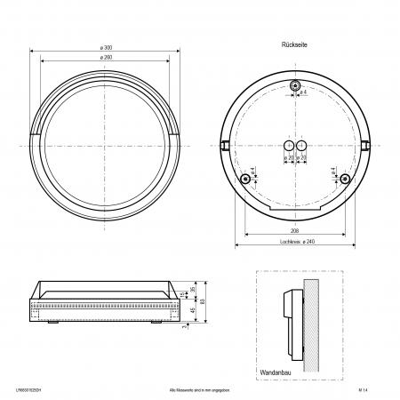 EVN LED Anbauleuchte aus Aluminium LR66301525DH