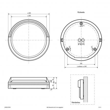 EVN LED Anbauleuchte aus Aluminium LR66301525H