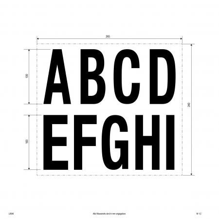 EVN Hausnummer Buchstaben A-I - für TECTUM NEXT LR66AI