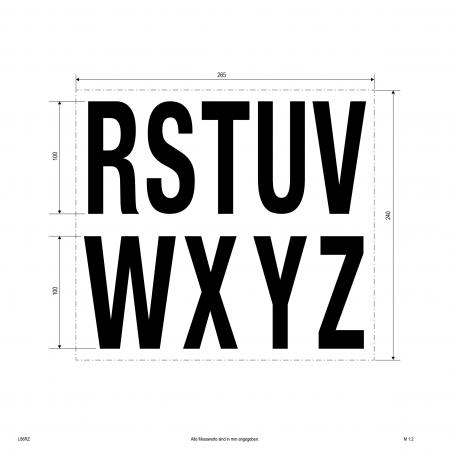EVN Hausnummer Buchstaben R-Z - für TECTUM NEXT LR66RZ