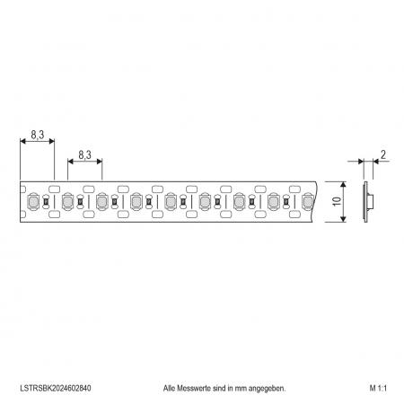 EVN Niedervolt LED-Strip, IP20, kürzbar LSTRSBK2024602840