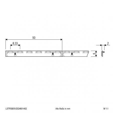 EVN Niedervolt LED-Strip, IP20, kürzbar LSTRSBSV2024601402