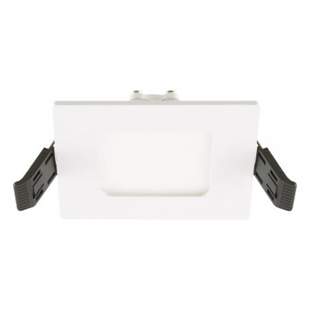 EVN LED Einbaupanel LTQ090125 5W 470lm 3000K/4000K weiß quadratisch IP54 Einbaudurchmesser 78 mm