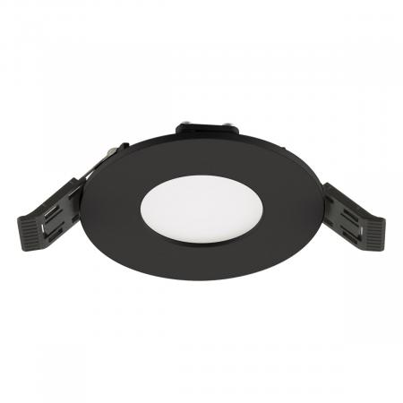 EVN LTR080925 LED Einbaupanel 5W 470lm 3000K/4000K IP54 rund schwarz Ø85mm Einbaudurchmesser 68mm