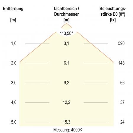LED Einbaupanel rund 18W 3000K/4000K weiß IP54 225mm Einbaudurchmesser 206mm