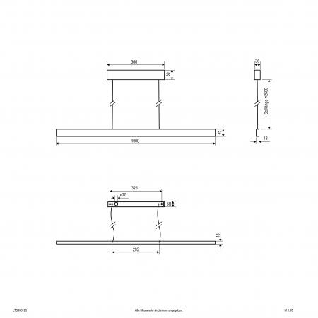 EVN LED Pendelleuchte mit CCT Switch LTS100125