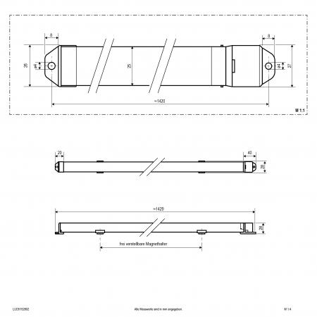 EVN LED-Sanierungseinsatz - Ersatz für T5 1,5m, DALI LUD5152802