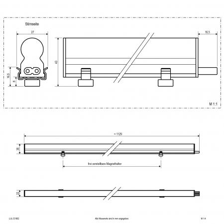 EVN LED-Deckenanbauleuchte - 1129mm LUL121802