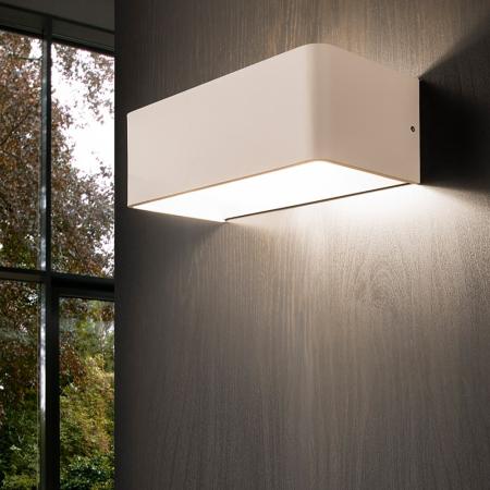 Mylight MAINZ LED Wandleuchte dimmbar in weiß mit warmweißem Up&Down Licht