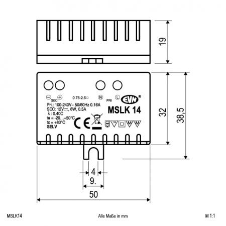 EVN 12V/DC LED-Netzgerät MSLK14