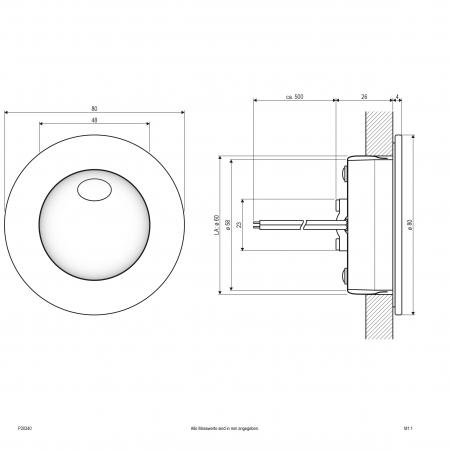 EVN LED Wandeinbauleuchte, IP44 P20340