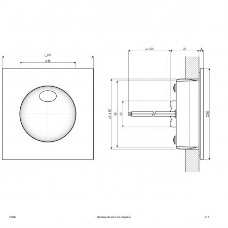 EVN LED Wandeinbauleuchte, IP44 P20440