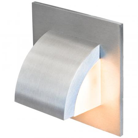 EVN LED Wandeinbauleuchte warmweißes Licht Alu IP20 1W 3000K EinbauØ55