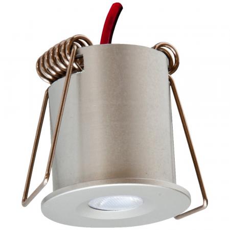 EVN P-LED Decken-Einbaustrahler mit warmweißem Licht rund Alu IP20 12V/DC 3W 3000K EinbauØ30