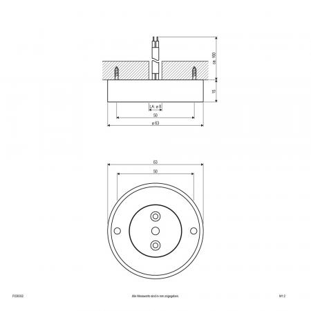 EVN P-LED Deckenanbauleuchte mit warmweißem Licht rund silber IP20 3.3W 3000K