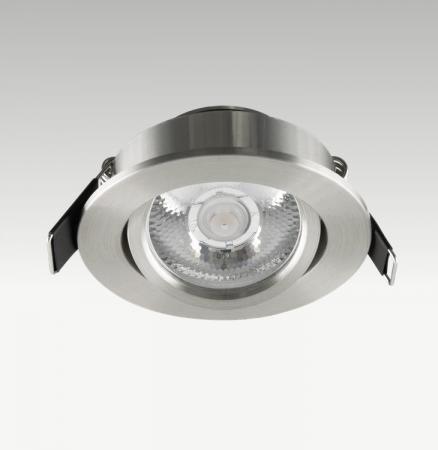 EVN P-LED Deckenleuchte rund schwenkbar chrom-sat. IP20 3000K 3W 210lm EinbauØ55