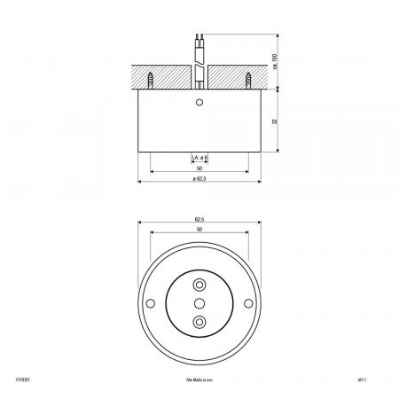 EVN P-LED Deckenanbauleuchte rund silber IP20 5W 5000K kaltweißes Licht