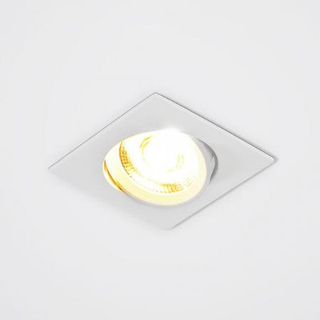 EVN LED Decken-Einbaustrahler warmweißes Licht quad. schwenkbar weiß IP20 6W 3000K inkl. Netzgerät  EinbauØ68