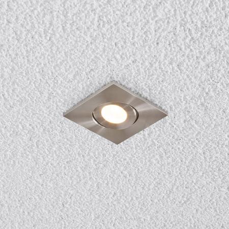 EVN P-LED Decken-Einbaustrahler mit warmweißem Licht feuchtraumgeeignet quad. schwenkbar EDS IP44 3W 3000K EinbauØ50
