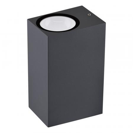 EVN 2-flammige LED Wandaußenleuchte eckig anthrazit IP54 warmweißes Licht