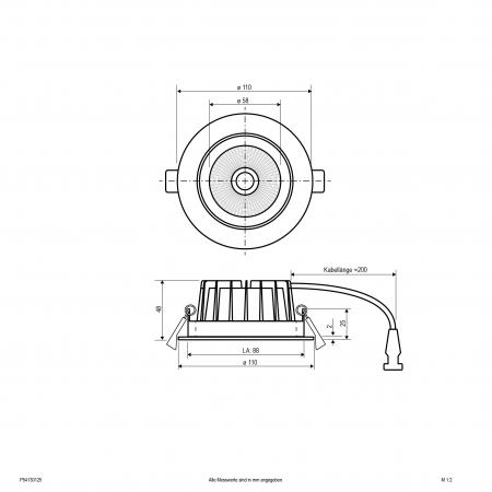 EVN LED Deckenleuchte, schwenkbar mit Netzgerät P54130125