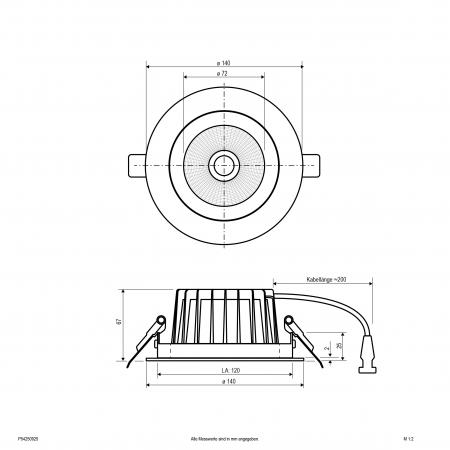 EVN LED Deckenleuchte, schwenkbar mit Netzgerät P54250925