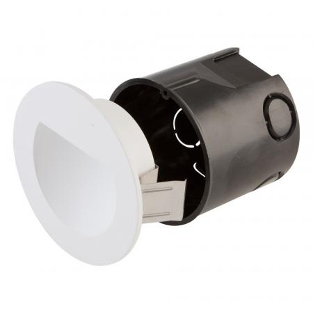 EVN LED Wandeinbauleuchte weiß IP65 2W 3000K warmweißes Licht dimmbar feuchtraumgeeignet EinbauØ68