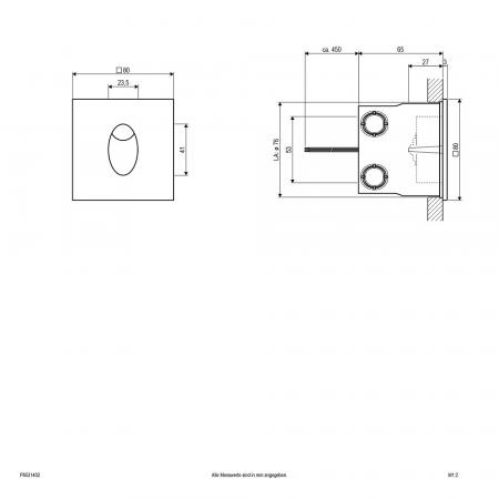 EVN P6531402 LED Wandeinbauleuchte 2,5W 3000K Aluminium IP65 dimmbar Einbaudurchmesser 68 mm