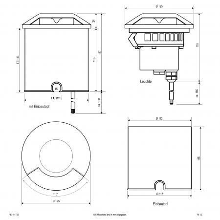 EVN LED Bodeneinbauleuchte, 1-facher Lichtaustritt P67151702