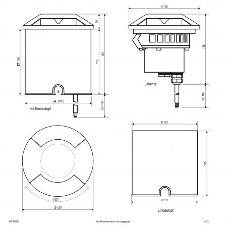 EVN LED Bodeneinbauleuchte, 2-facher Lichtaustritt P67152702