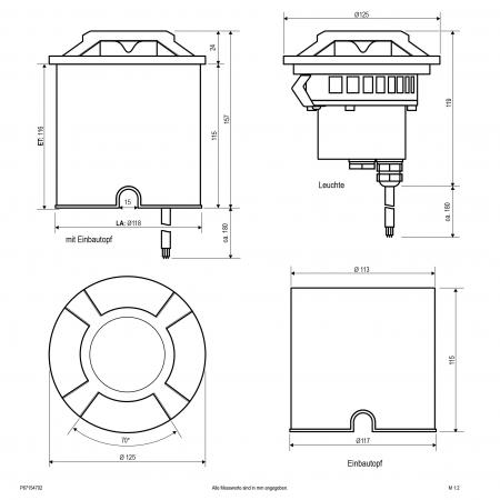 EVN LED Bodeneinbauleuchte, 2-facher Lichtaustritt P67154702