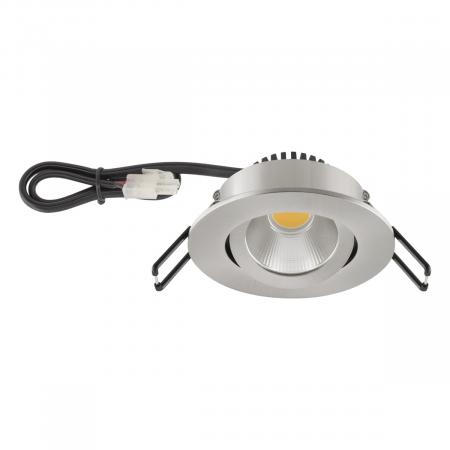 EVN LED Decken-Einbaustrahler mit warmweißem Licht dimmbar rund schwenkbar IP20 3W 3000K 300lm 90Ra EinbauØ68