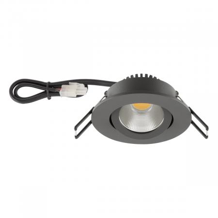 EVN COB-LED Deckeneinbauleuchte PC20061640 | 6 W | 683 lm | 4000 K Neutralweiß | Konstantstrom | Anthrazit Einbaudurchmesser 68 mm