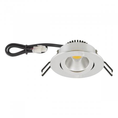 EVN P-LED Decken-Einbauleuchte mit warmweißem Licht dimmbar rund schwenkbar chrom IP20 8.4W 2700K 960lm 90Ra EinbauØ68