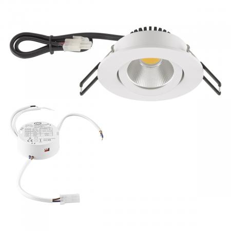 EVN PC20D90127 COB-LED Deckeneinbauleuchte 8,4 W 960 lm 2700 K Weiß DALI-2 schwenkbar | Einbaudurchmesser 68 mm