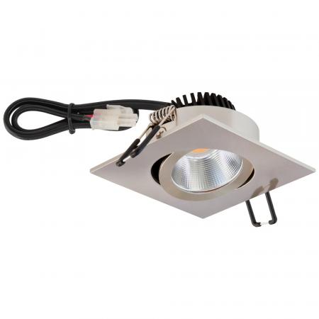 EVN P-LED Decken-Einbaustrahler mit universalweißem Licht quad. schwenkbar EDS IP20 8.4W 4000K 1060lm 90Ra EinbauØ68
