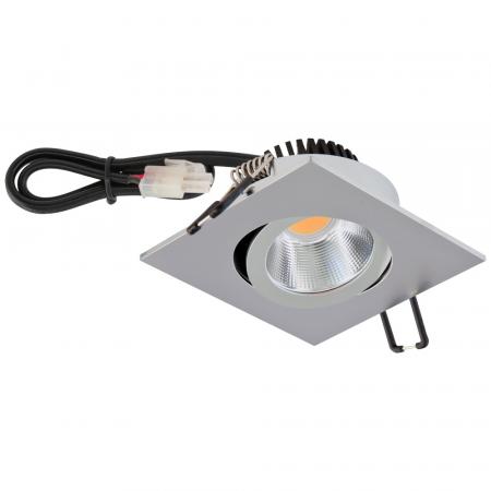 EVN P-LED  dimmbar feuchtraumgeeignet  quad. schwenkbar chrom matt IP20 8.4W 4000K 90Ra EinbauØ68