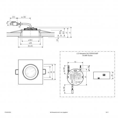 EVN LED Deckenleuchte, schwenkbar mit DALI-Netzgerät PC24D91502