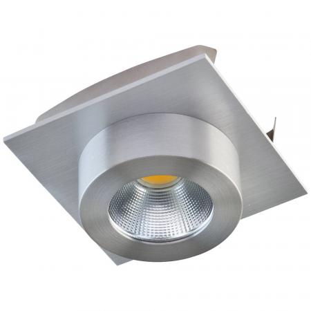 EVN P-LED Decken-Einbaustrahler mit warmweißem Licht alu pol. IP20 350mA 6W 3000K 90Ra EinbauØ68