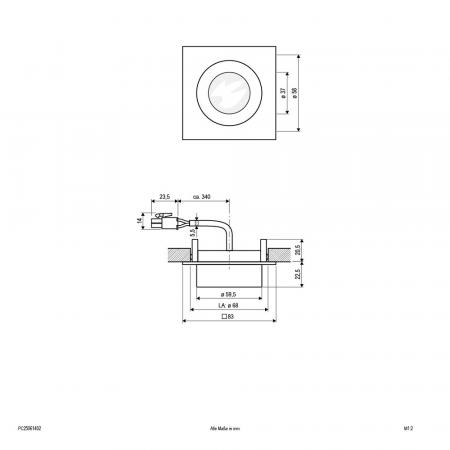 EVN P-LED Decken-Einbaustrahler mit warmweißem Licht alu pol. IP20 350mA 6W 3000K 90Ra EinbauØ68