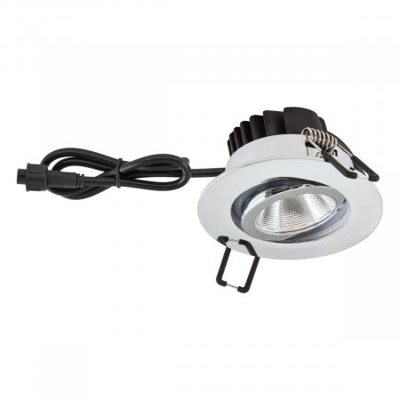 EVN PC650061102 COB LED Deckeneinbauleuchte 6W 3000K IP65 Chrom Einbaudurchmesser 68 mm