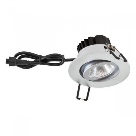 EVN PC650061502 COB-LED Deckeneinbauleuchte 6W 3000K Chrom IP65 (Einbaudurchmesser 68 mm)