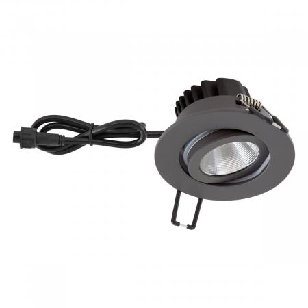 EVN PC650061602 COB-LED Deckeneinbauleuchte 6W 3000K Anthrazit IP65 Einbaudurchmesser 68 mm