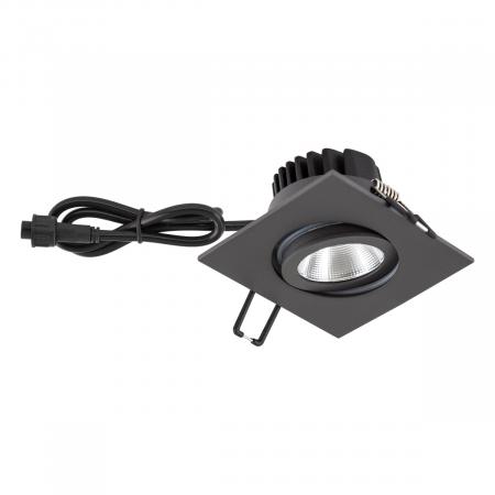 EVN PC654061602 COB LED Deckeneinbauleuchte 6W 3000K Anthrazit IP65 schwenkbar Einbaudurchmesser 68 mm
