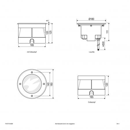 EVN LED Bodeneinbauleuchte, IP67 PC67101202M