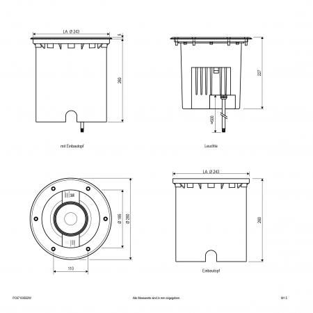 EVN LED Bodeneinbauleuchte, IP67 PC67103602W