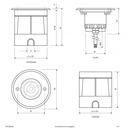 EVN LED Bodeneinbauleuchte, IP67 PC67106002NA