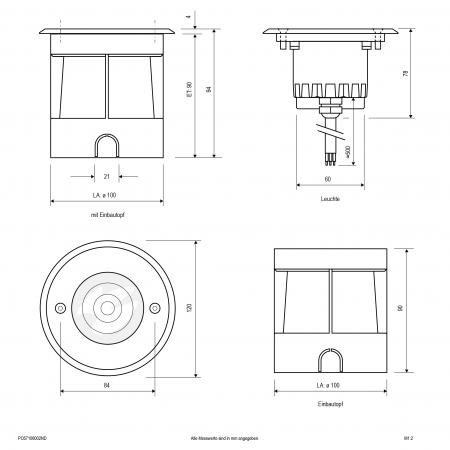 EVN LED Bodeneinbauleuchte, IP67 PC67106002ND